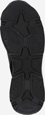 BRONX Rövid szárú sportcipők 'Baisley' - fekete: alul