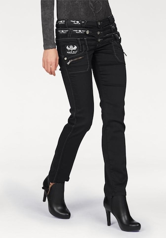 CIPO & BAXX Slimfit Jeans in Schwarz