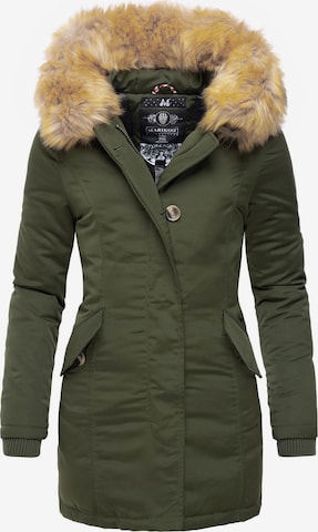 MARIKOO - Parka de inverno 'Karmaa' em verde: frente