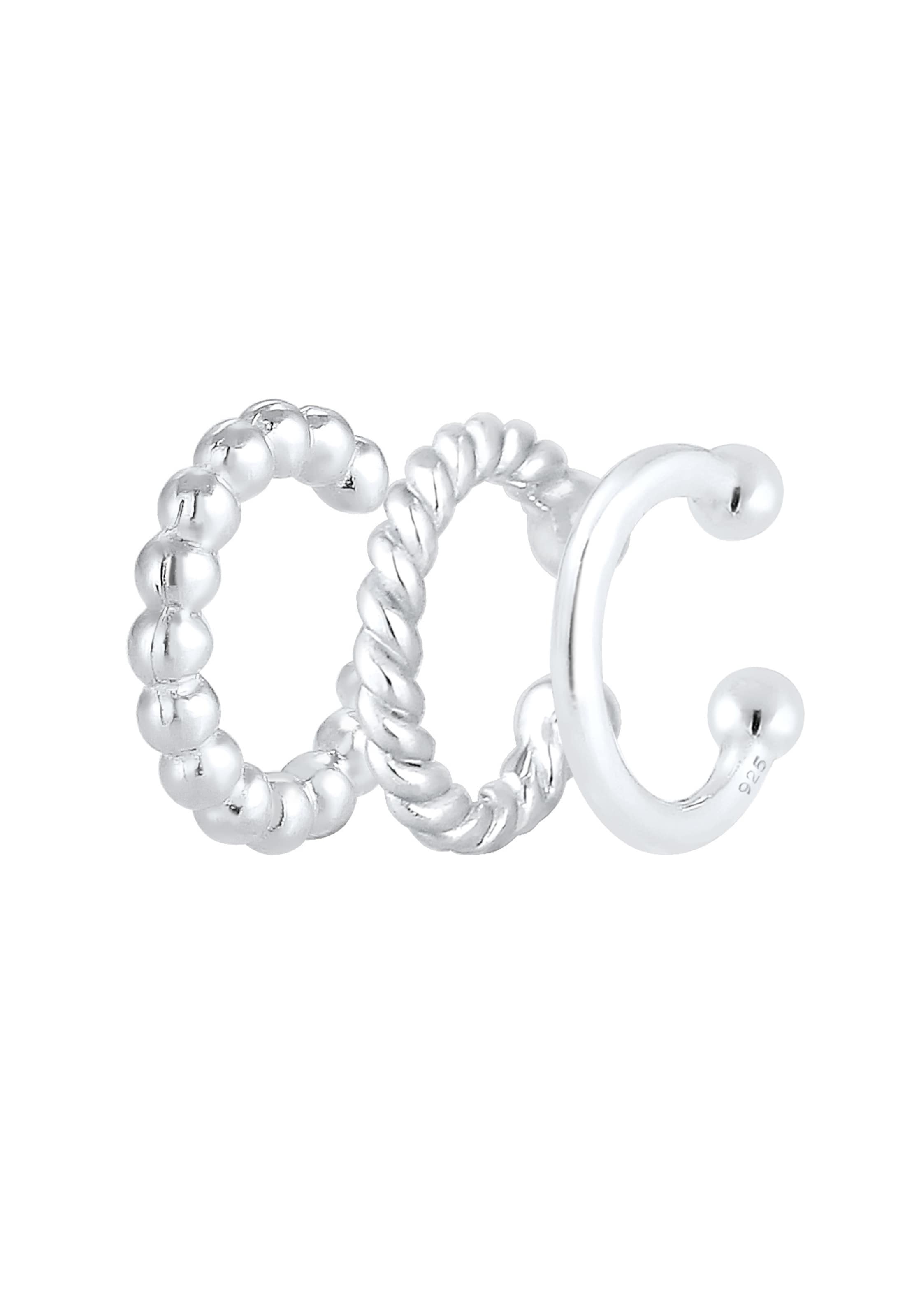 ELLI Náušnice 'Geo' - Strieborná: predná strana