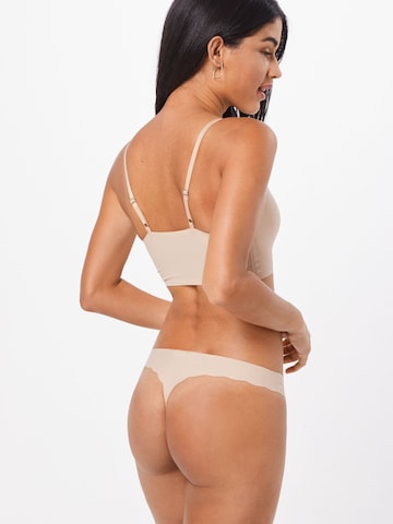 Skiny Thong in Beige: back