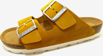 ROHDE Mules in Yellow: front