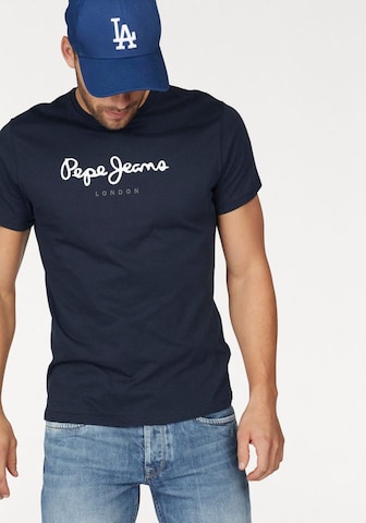 Pepe Jeans Μπλουζάκι 'EGGO' σε μπλε: μπροστά