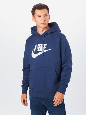 Coupe regular Sweat-shirt 'Club Fleece' Nike Sportswear en bleu : devant