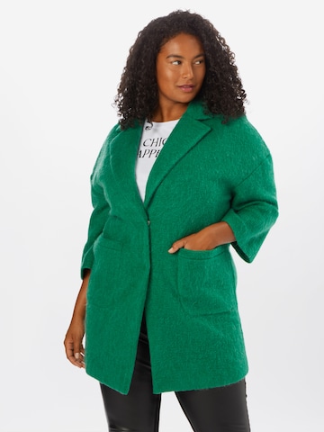 Guido Maria Kretschmer Curvy Between-Seasons Coat 'Paula' in Green: front