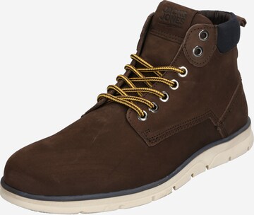 Bottines à lacets 'Tubar' JACK & JONES en marron : devant