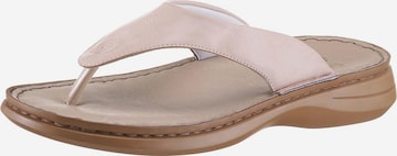 Rieker T-Bar Sandals in Pink: front