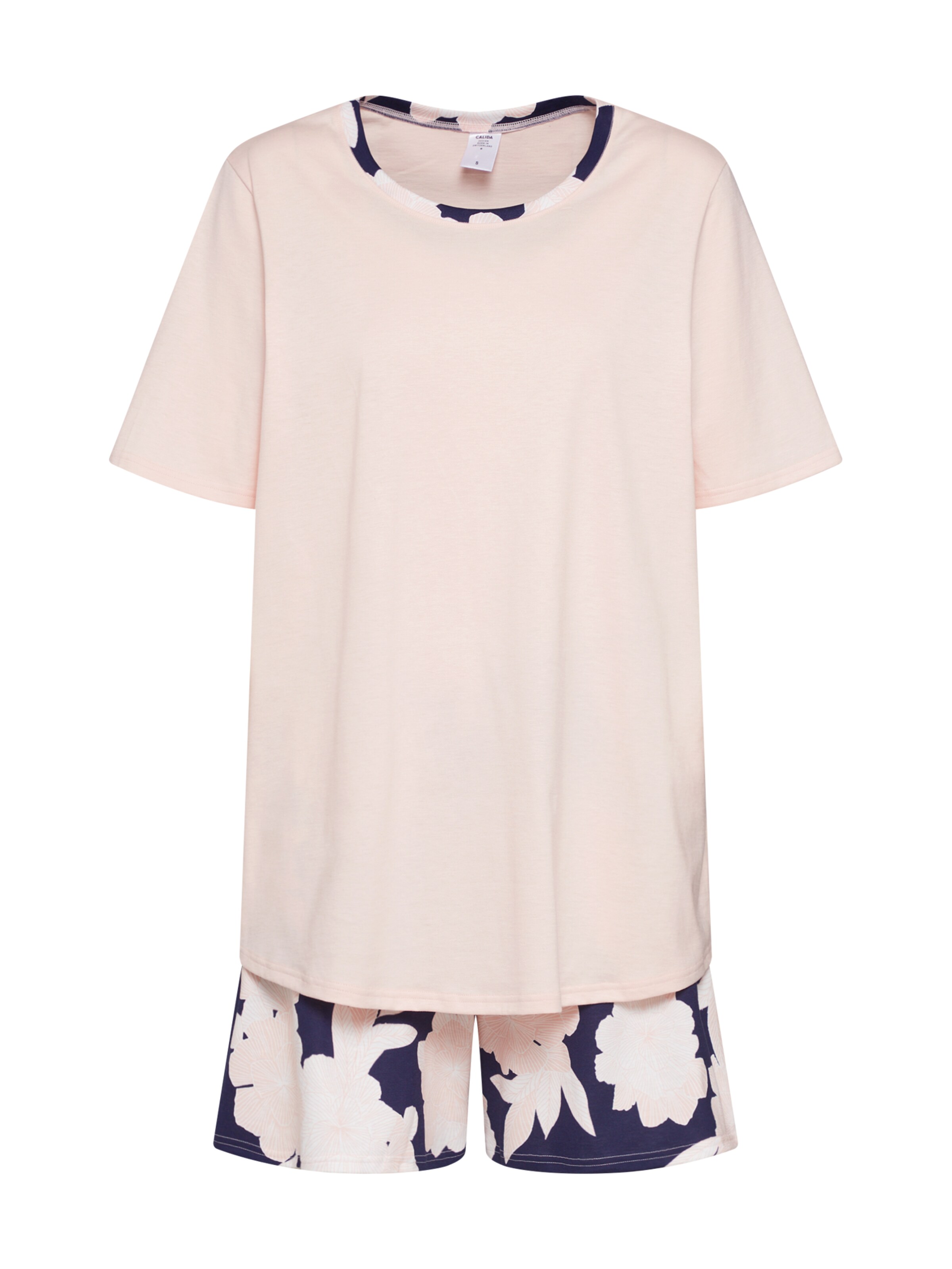 CALIDA - Korte pyjama 'Soft Jersey Fun' in de kleur Perzik