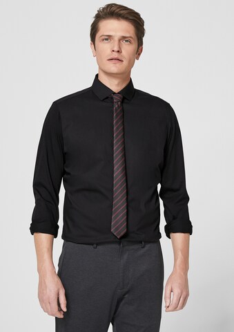 s.Oliver BLACK LABEL Slim Fit Hemd in Schwarz: predná strana