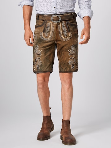 Regular Pantalon folklorique 'Henry' MARJO en marron : devant