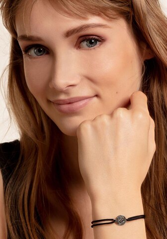 Thomas Sabo Armband 'Little Secret Glaube, Liebe, Hoffnung' in Schwarz: Vorderseite