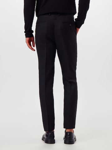 Coupe slim Pantalon à plis BURTON MENSWEAR LONDON en noir