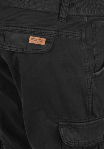 INDICODE JEANS Regular Cargoshorts 'Costa' in Schwarz