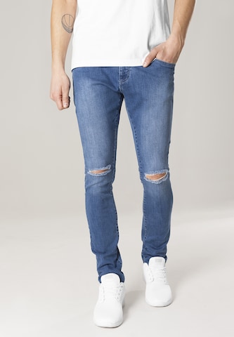 Urban Classics Skinny Jeans in Blauw: voorkant