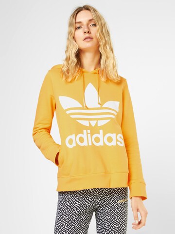 ADIDAS ORIGINALS Hoodie 'Trefoil' in Gelb: predná strana