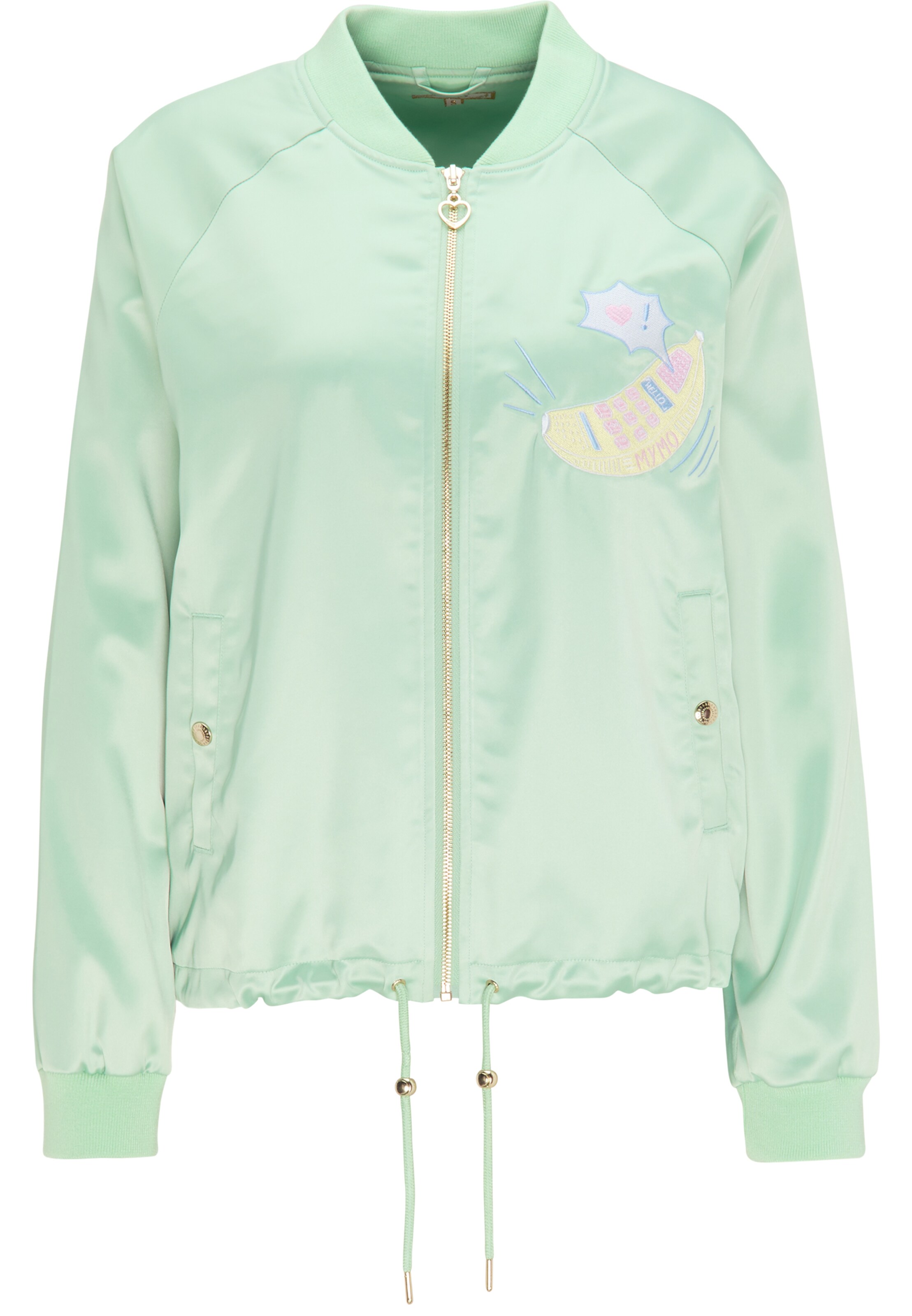 MYMO Φθινοπωρινό και ανοιξιάτικο μπουφάν σε πράσινο: μπροστά