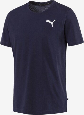 T-Shirt fonctionnel 'Essentials Small Logo' PUMA en bleu : devant