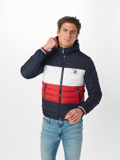 Tommy Hilfiger Hooded Jacket Colourblock In Dunkelblau Rot Weiss About You