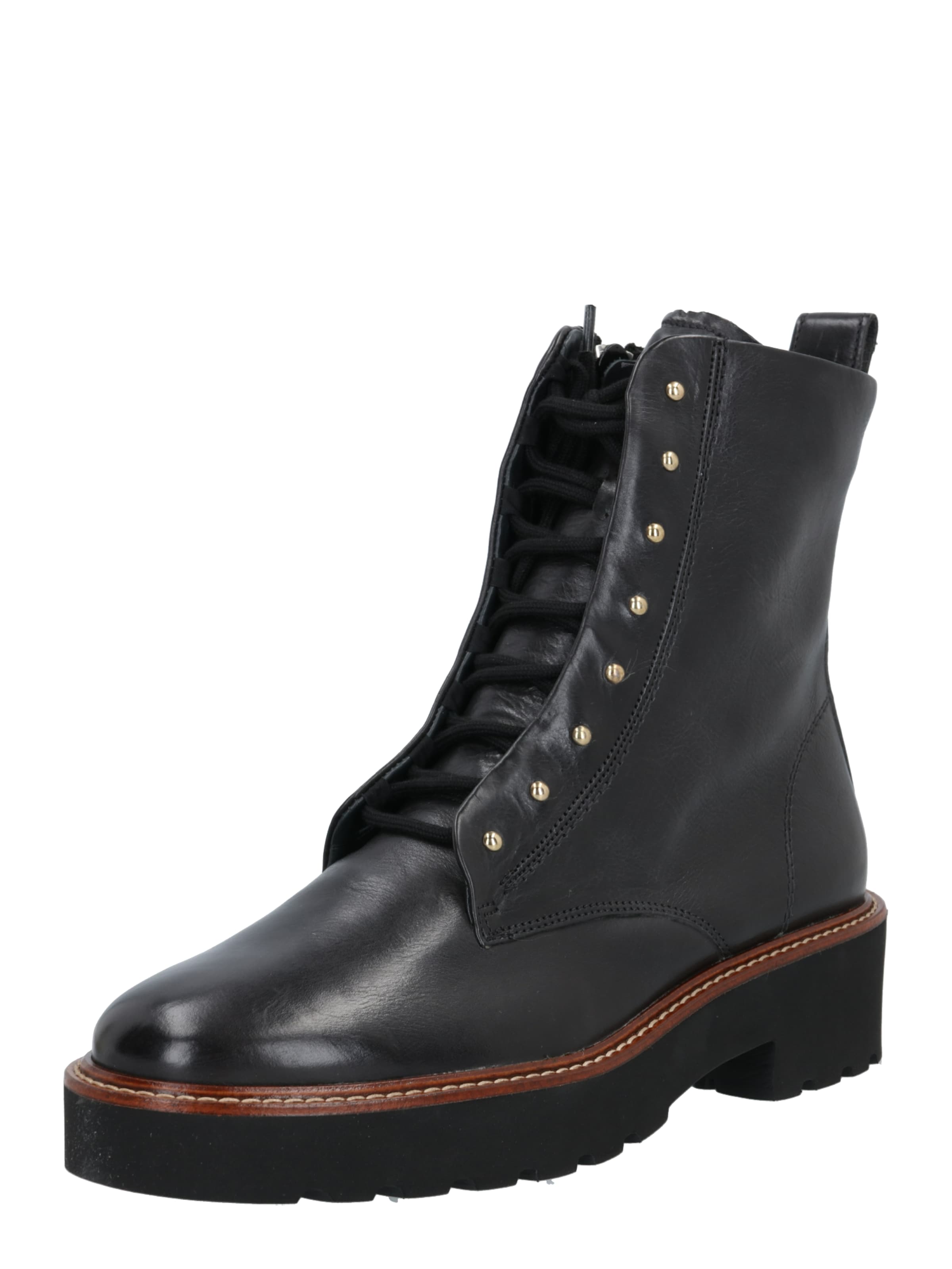 Paul Green Lace-up bootie in Black: front