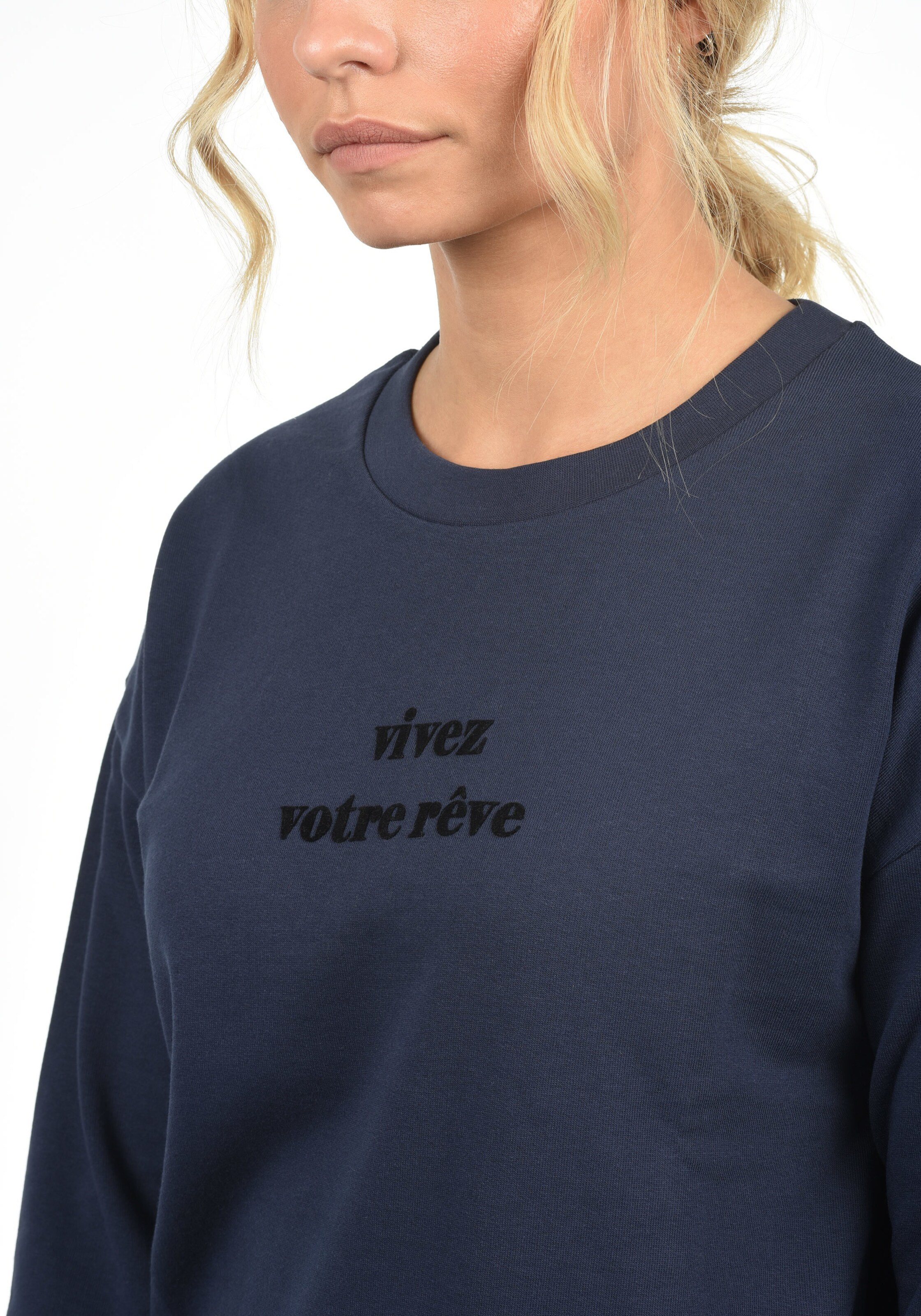 Frauen Sweat Blend She Sweatshirt 'Aurelie' in Blau - NY43269