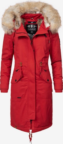 NAVAHOO Winter Parka 'Kin-Joo' in Red: front