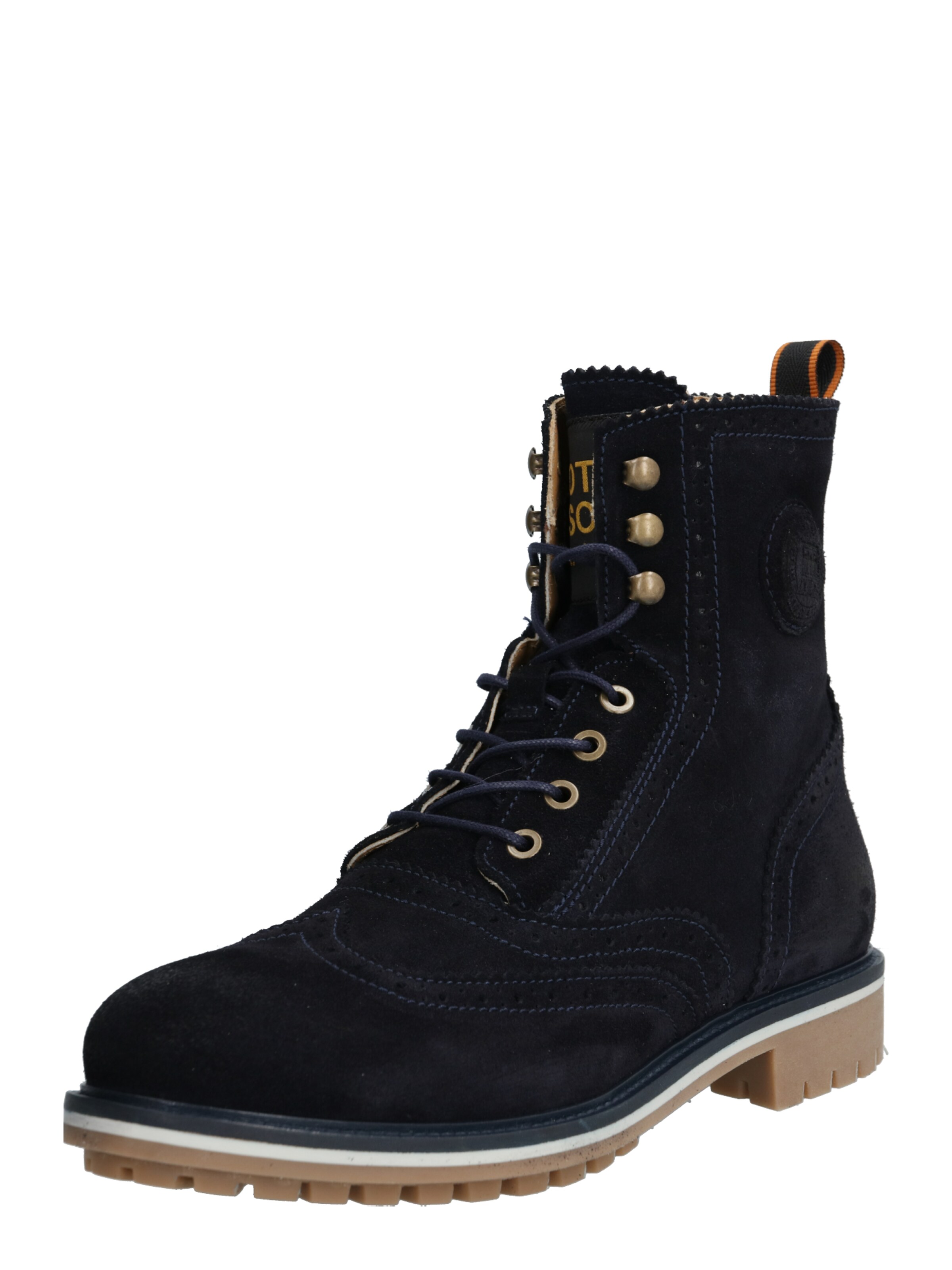 SCOTCH & SODA - Snowboots 'Borrel Mid lace boot' in de kleur Marine