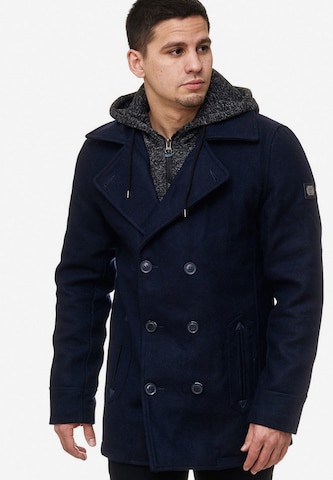 INDICODE JEANS Tussenjas ' Cliff Jacke ' in Blauw: voorkant