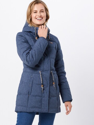 Ragwear Winter Jacket 'Ashani' in Blue: front