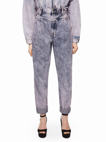 Pepe Jeans Tapered Jeans med lægfolder 'Dua Lipa SUMMER' i blå: forside