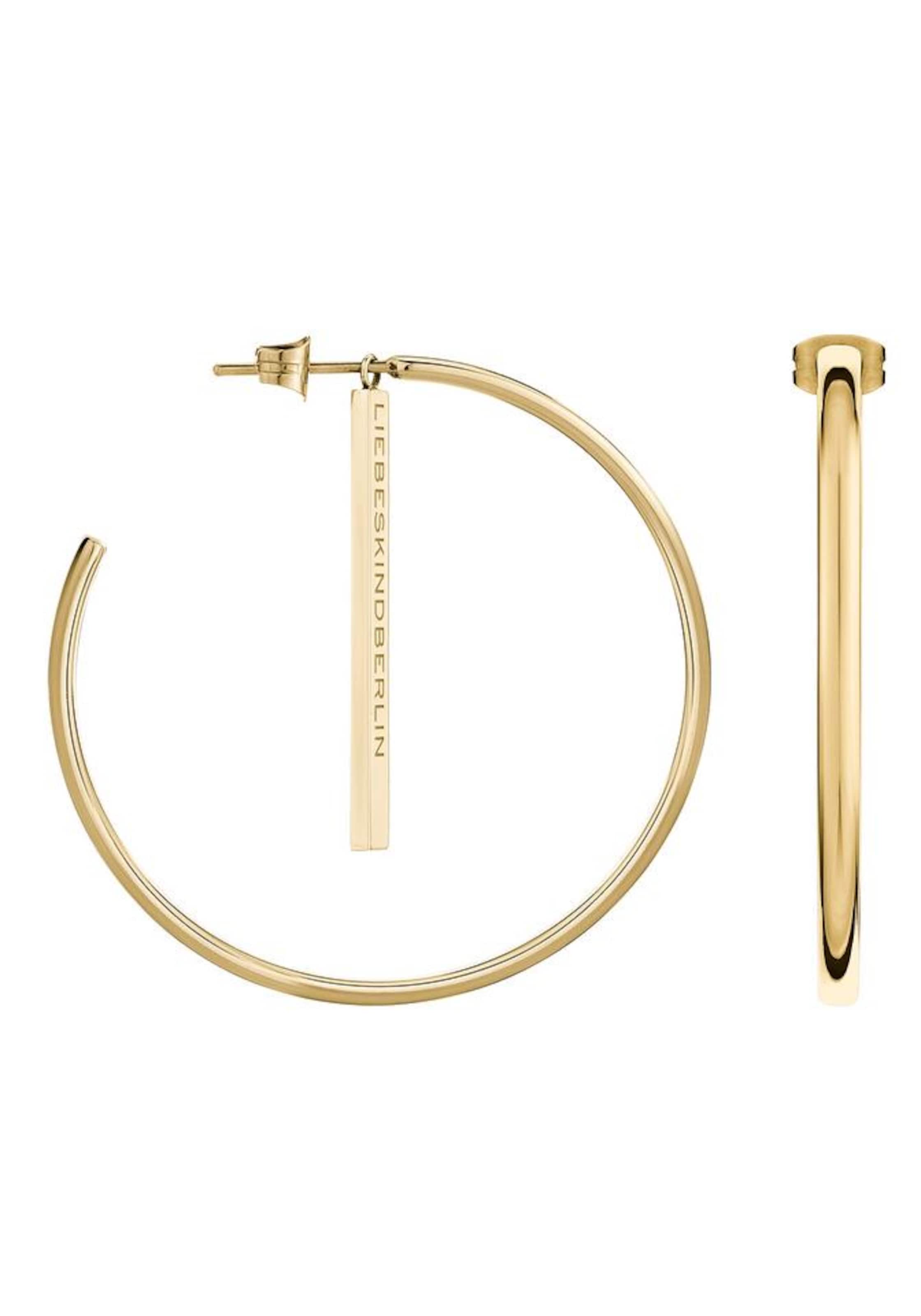 Boucles d'oreilles Liebeskind Berlin en or : devant