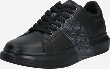 Sneaker low 'Salerno' de la GUESS pe negru: față