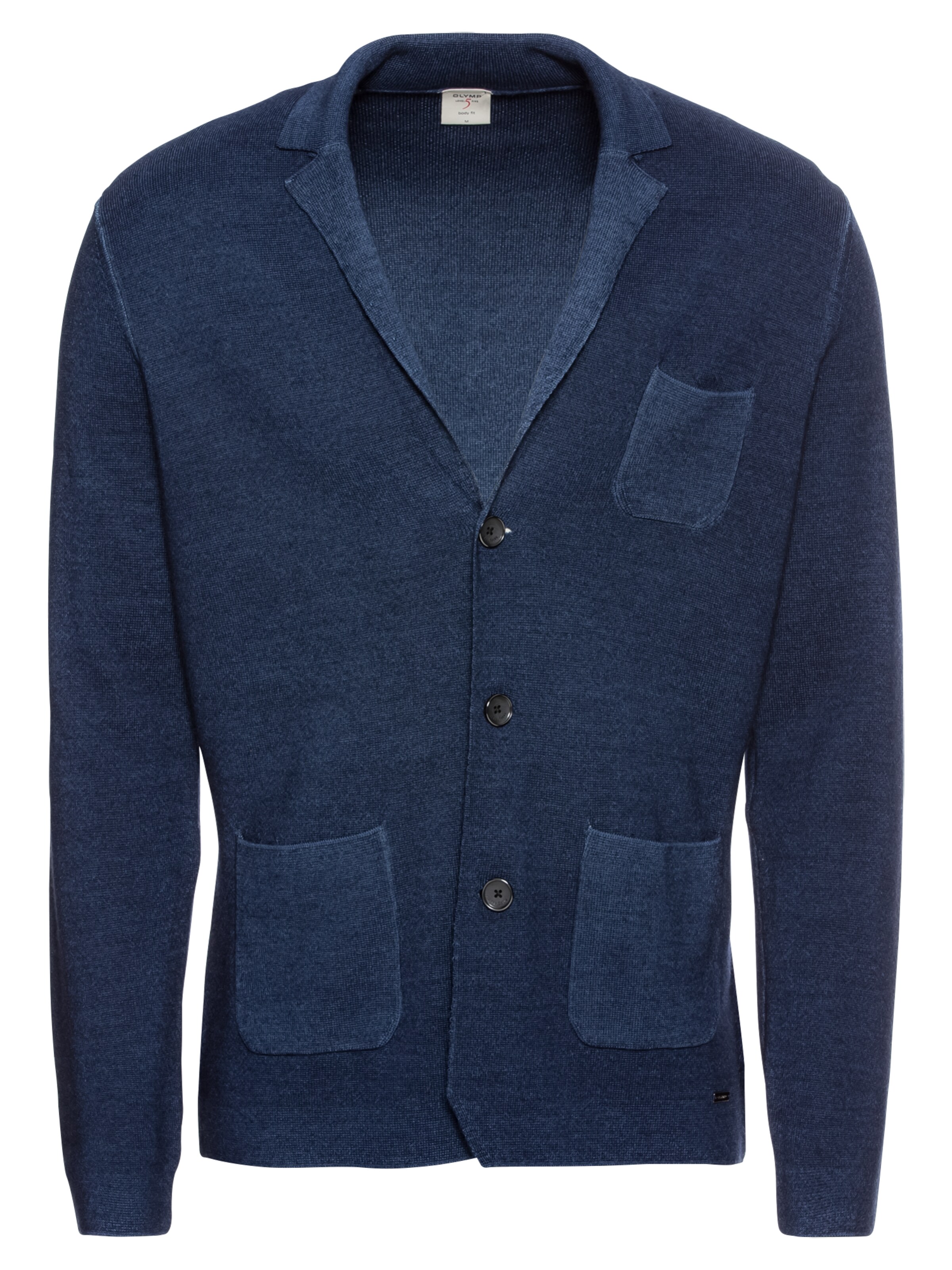 OLYMP - Colbert 'Strick Lvl5 Stricksakko' in de kleur Marine