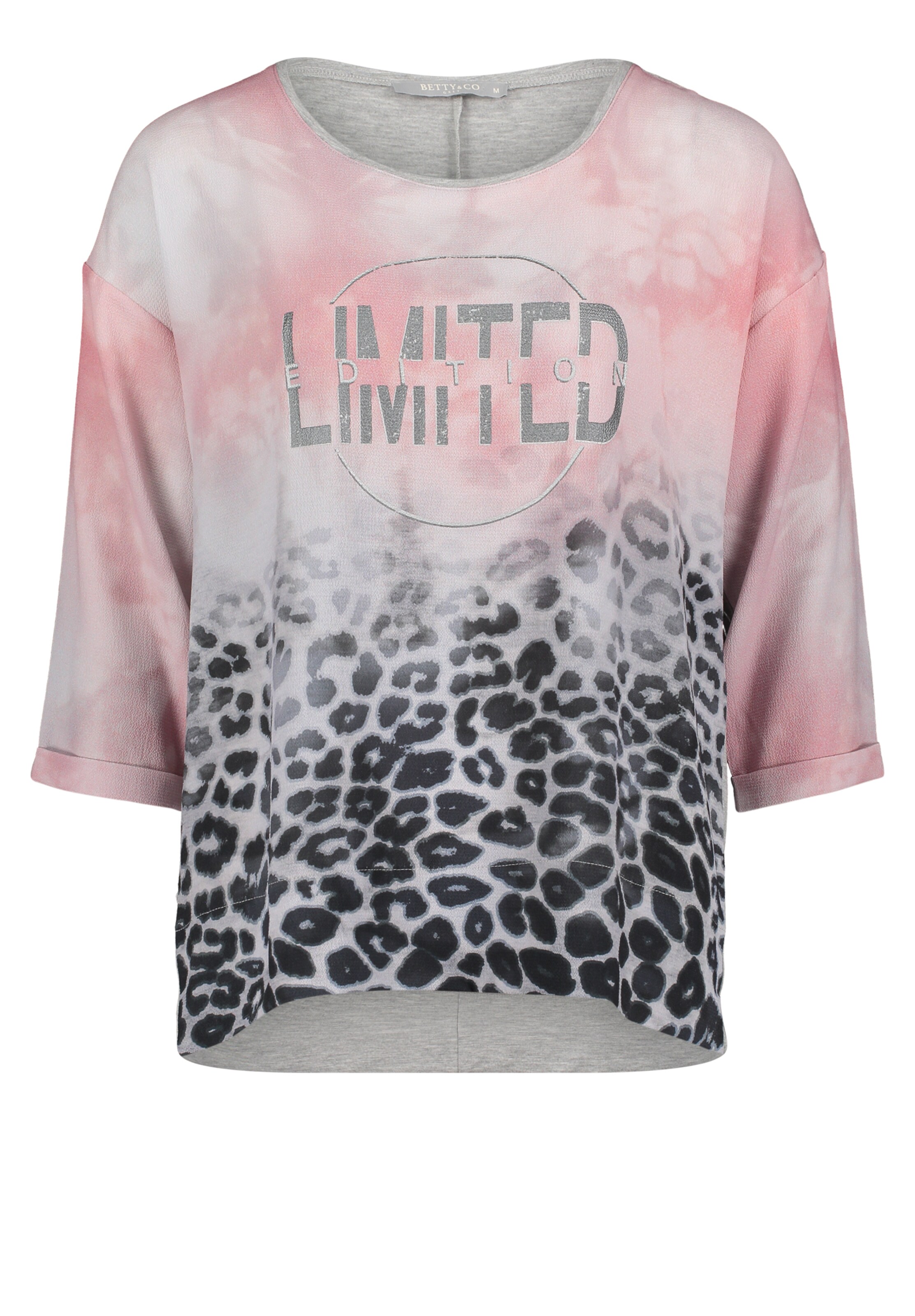 Betty & Co - Oversized shirt in de kleur Grijs gemêleerd