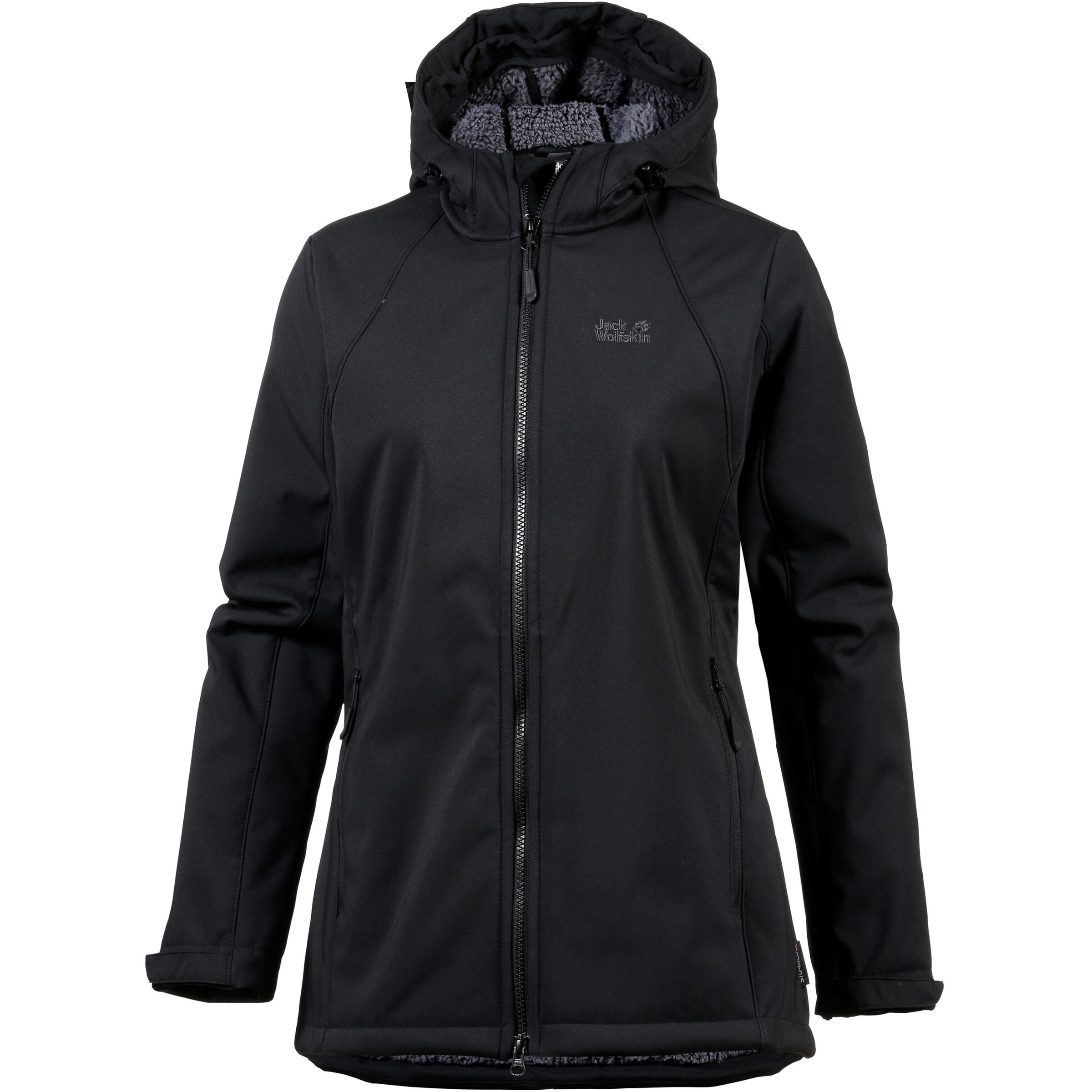 JACK WOLFSKIN - Softshelljacke 'Rock Valley' in schwarz