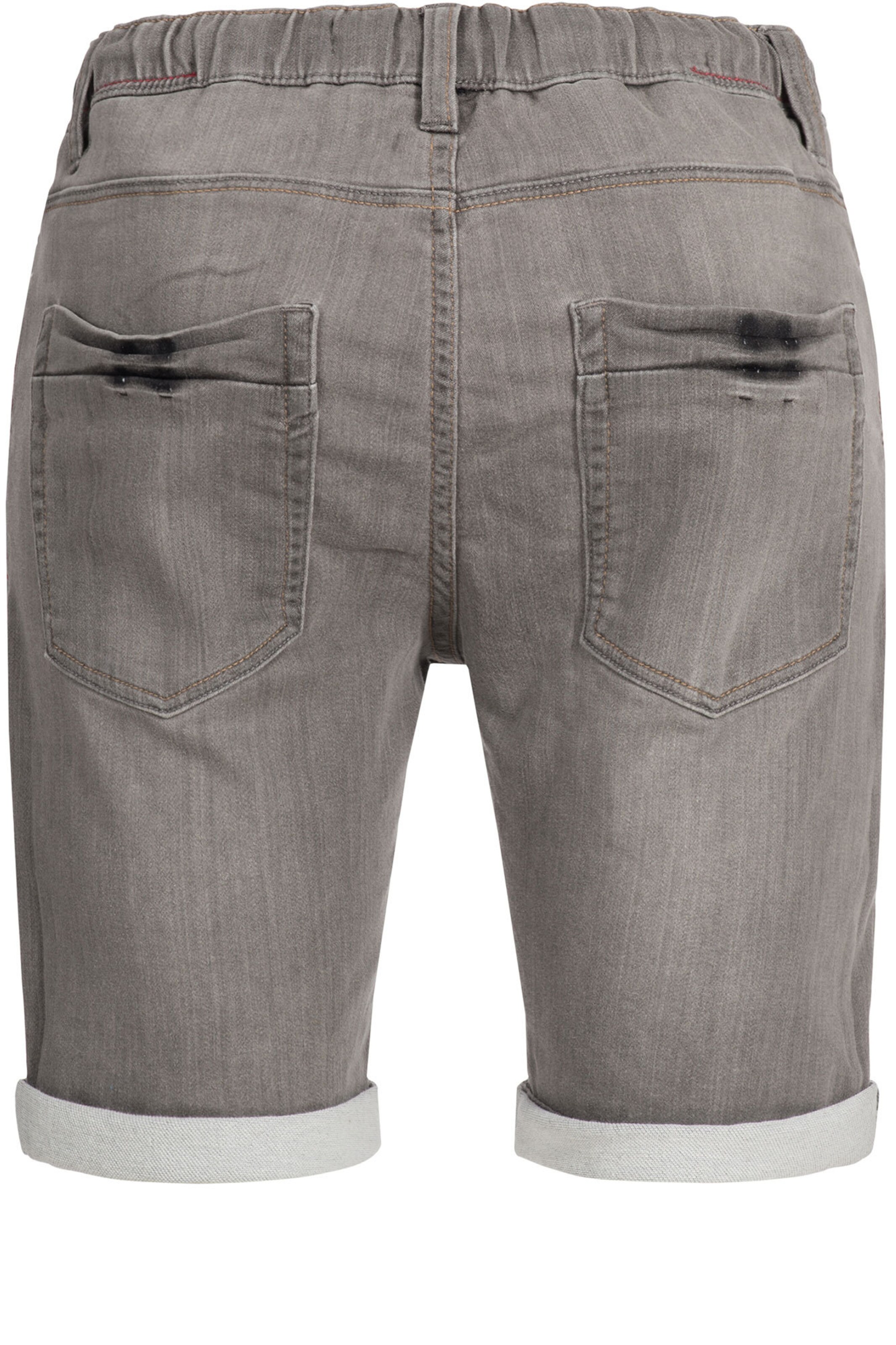Coupe slim Pantalon ' Kadin Shorts ' INDICODE JEANS en gris