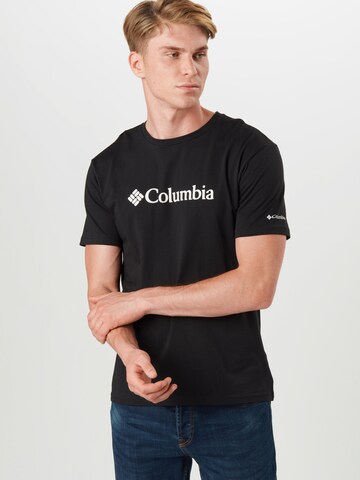 COLUMBIA Regular fit Majica | črna barva: sprednja stran