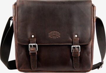 Borsa messenger 'Joe' di KLONDIKE 1896 in marrone: frontale