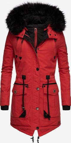 MARIKOO Winter Parka ' Knutschkugel ' in Red: front