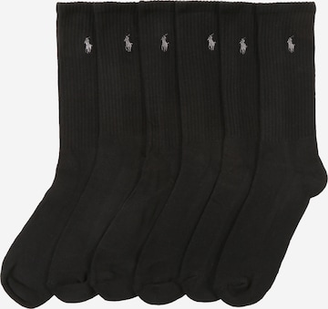 Polo Ralph Lauren Zokni 'CREW PP-SOCKS-6 PACK' - fekete: elől