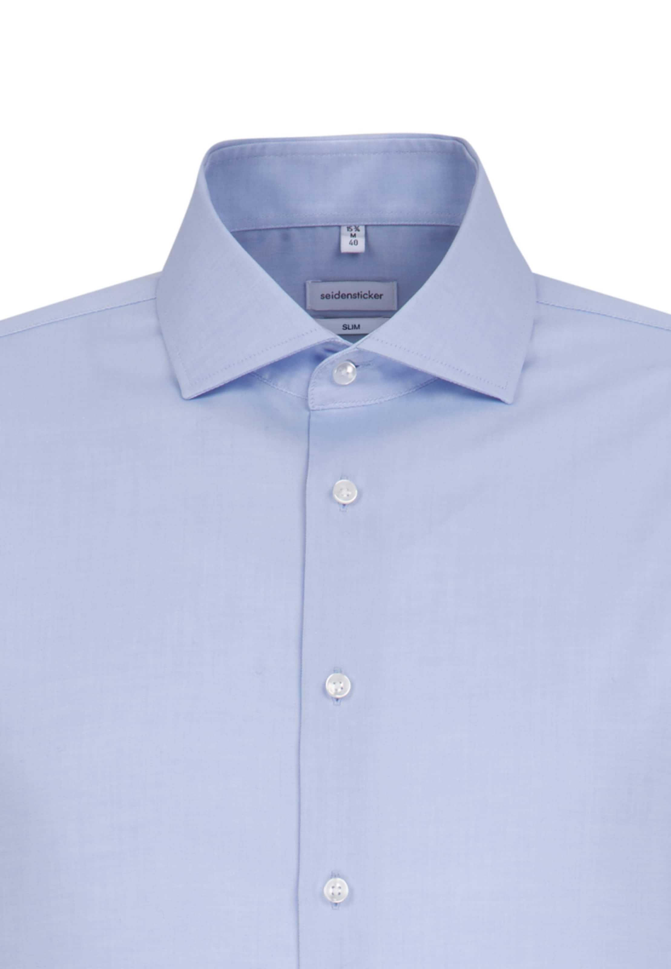 SEIDENSTICKER Slim fit Business shirt in Blue: front