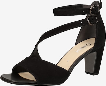 GABOR Strap Sandals in Black: front