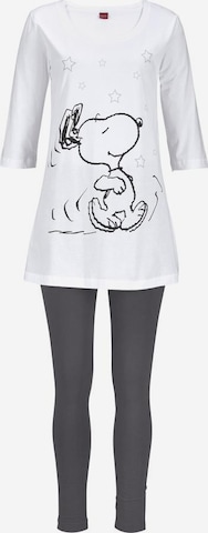 PEANUTS - Pijama en gris: frente