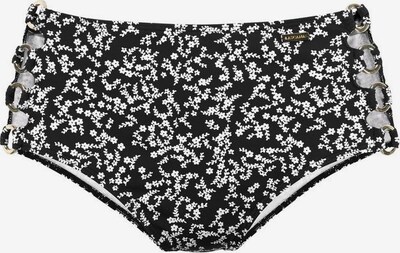 LASCANA Bikinibroek 'Meadow' in de kleur Zwart / Wit, Productweergave