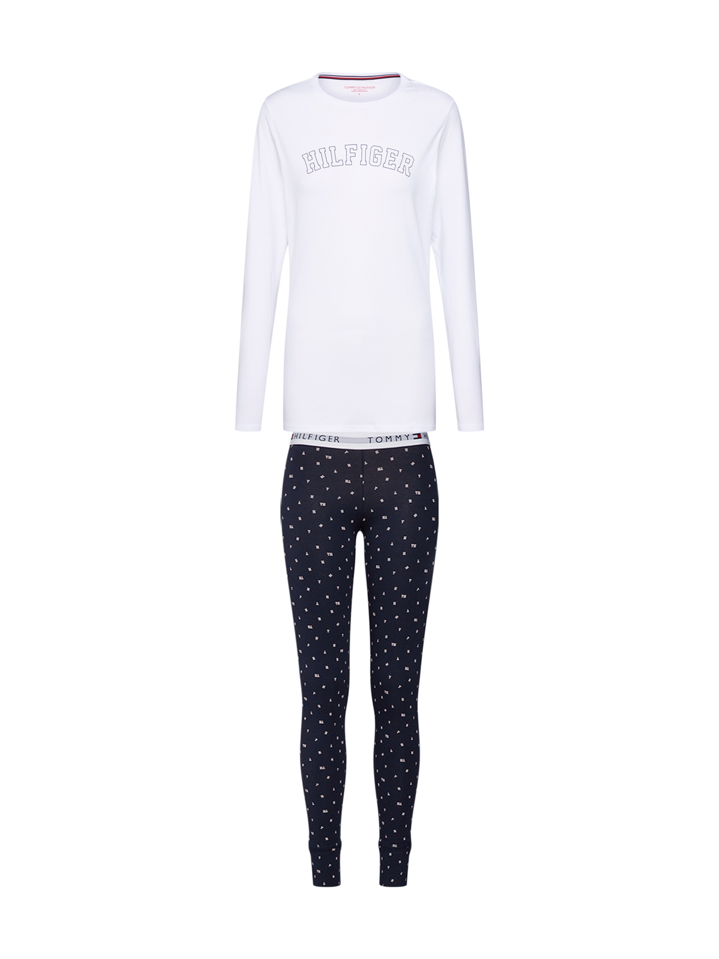 Tommy Hilfiger Underwear - Wäsche 'SET LS LEGGING TH PRINT' in navy
