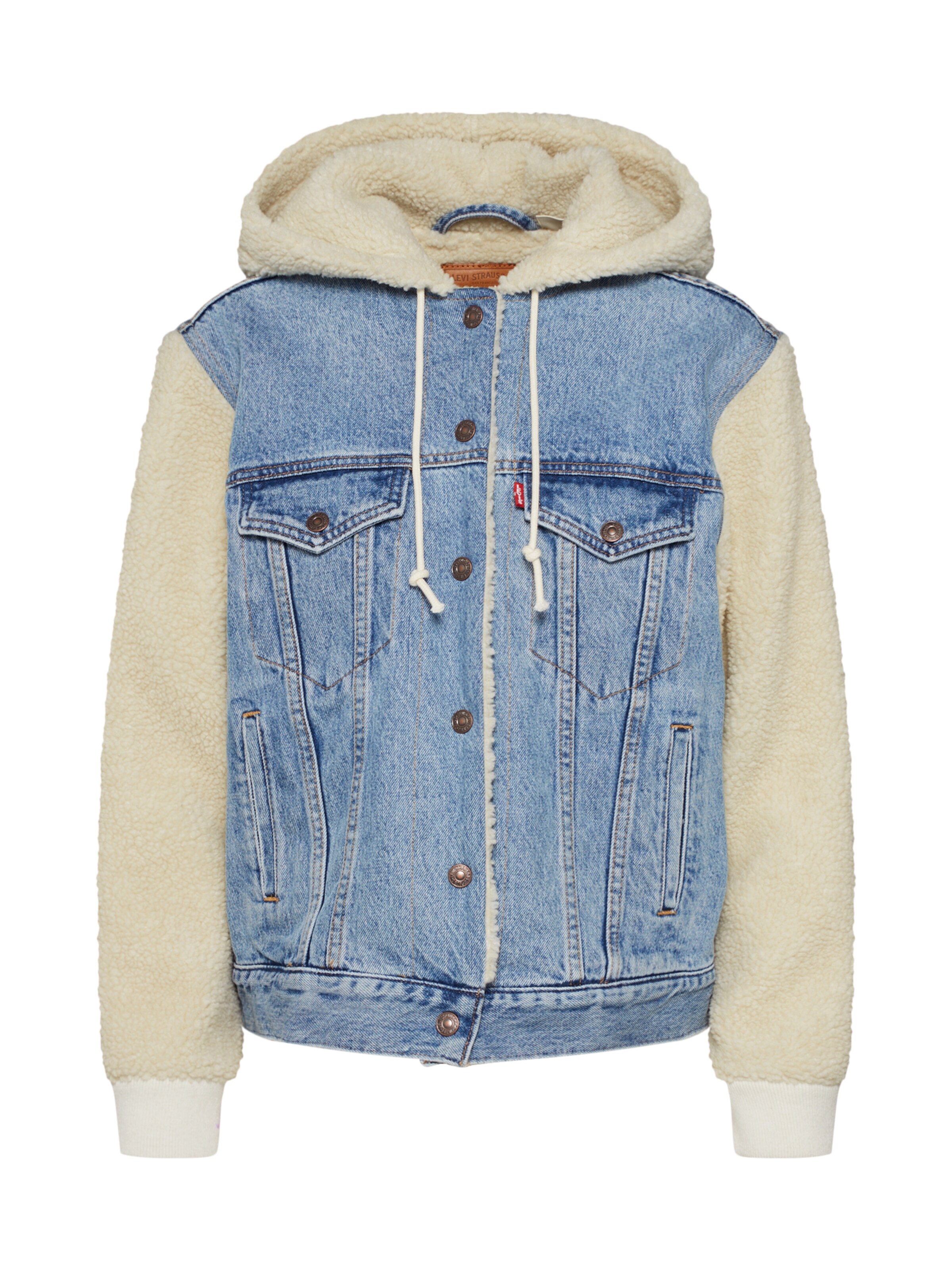 LEVI'S - Tussenjas 'EX-BF SHERPA' in de kleur Blauw denim