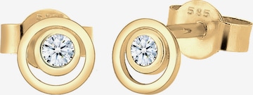 Elli DIAMONDS Earrings 'Kreis, Layer' in Gold