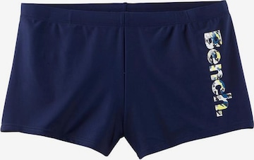 BENCH Athletic Swim Trunks in Blue: front