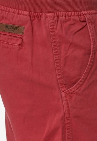 INDICODE JEANS Loose fit Chino Pants 'Carver' in Red