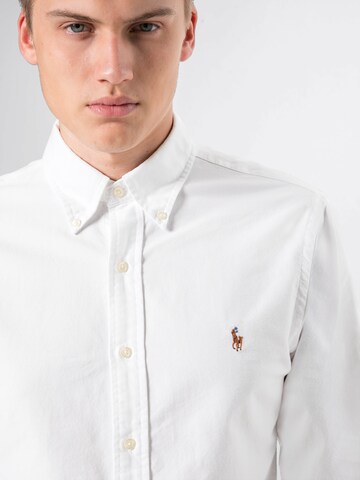 Coupe slim Chemise Polo Ralph Lauren en blanc