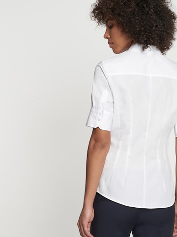 SEIDENSTICKER - Blusa 'Schwarze Rose' en blanco: atrás